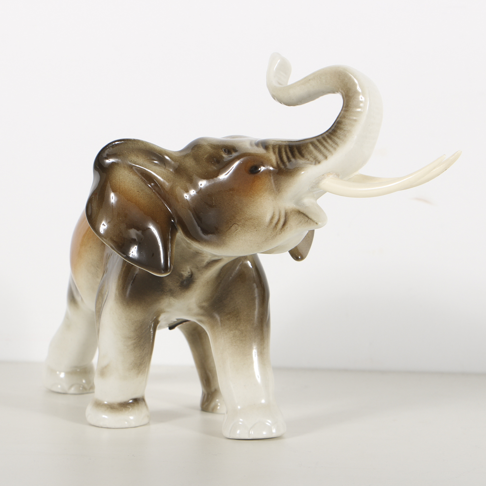 Pair of Royal Dux Elephants