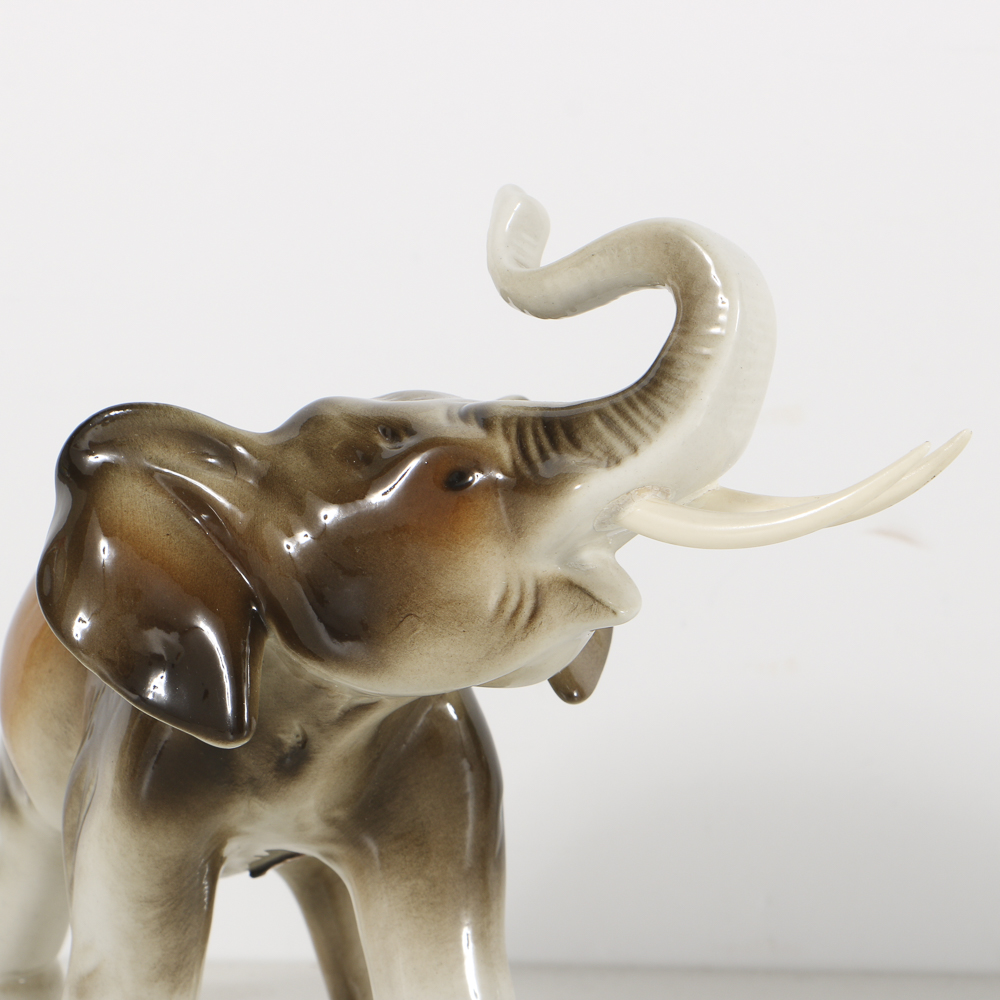 Pair of Royal Dux Elephants