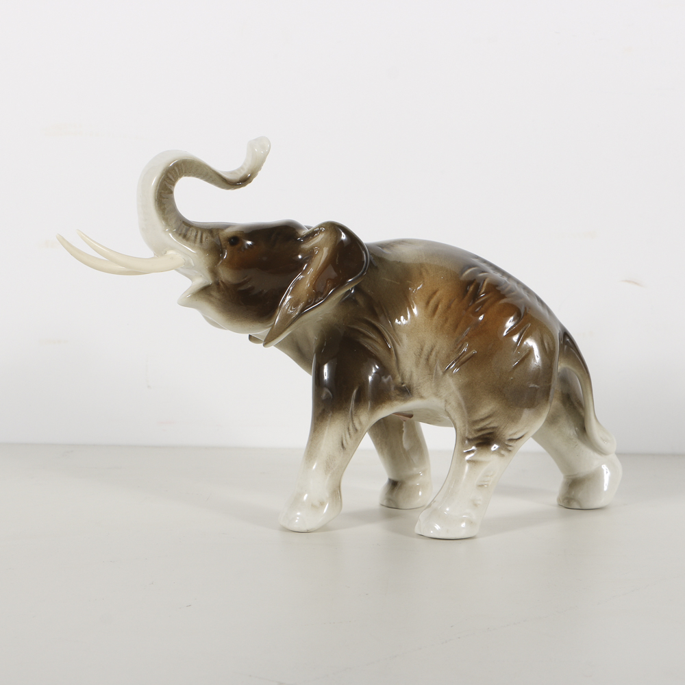 Pair of Royal Dux Elephants