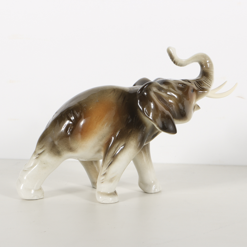 Pair of Royal Dux Elephants