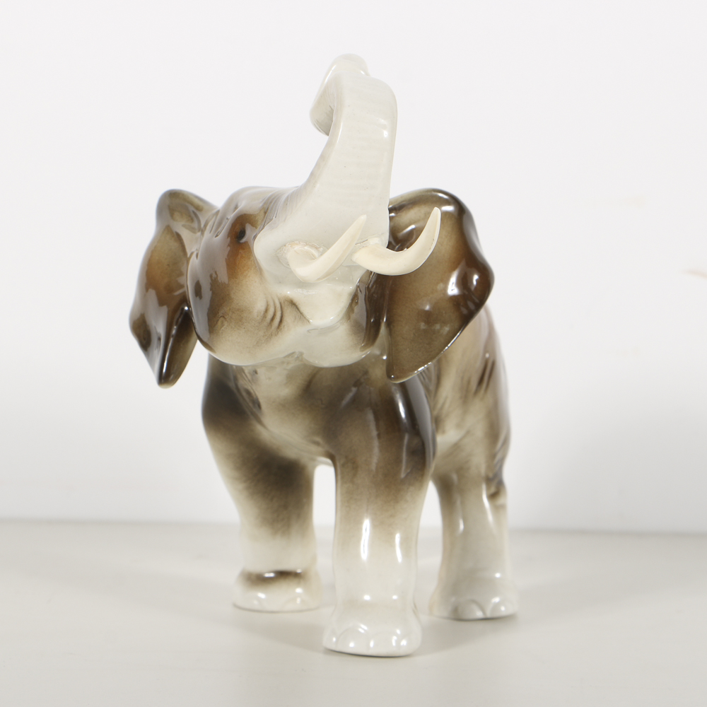 Pair of Royal Dux Elephants