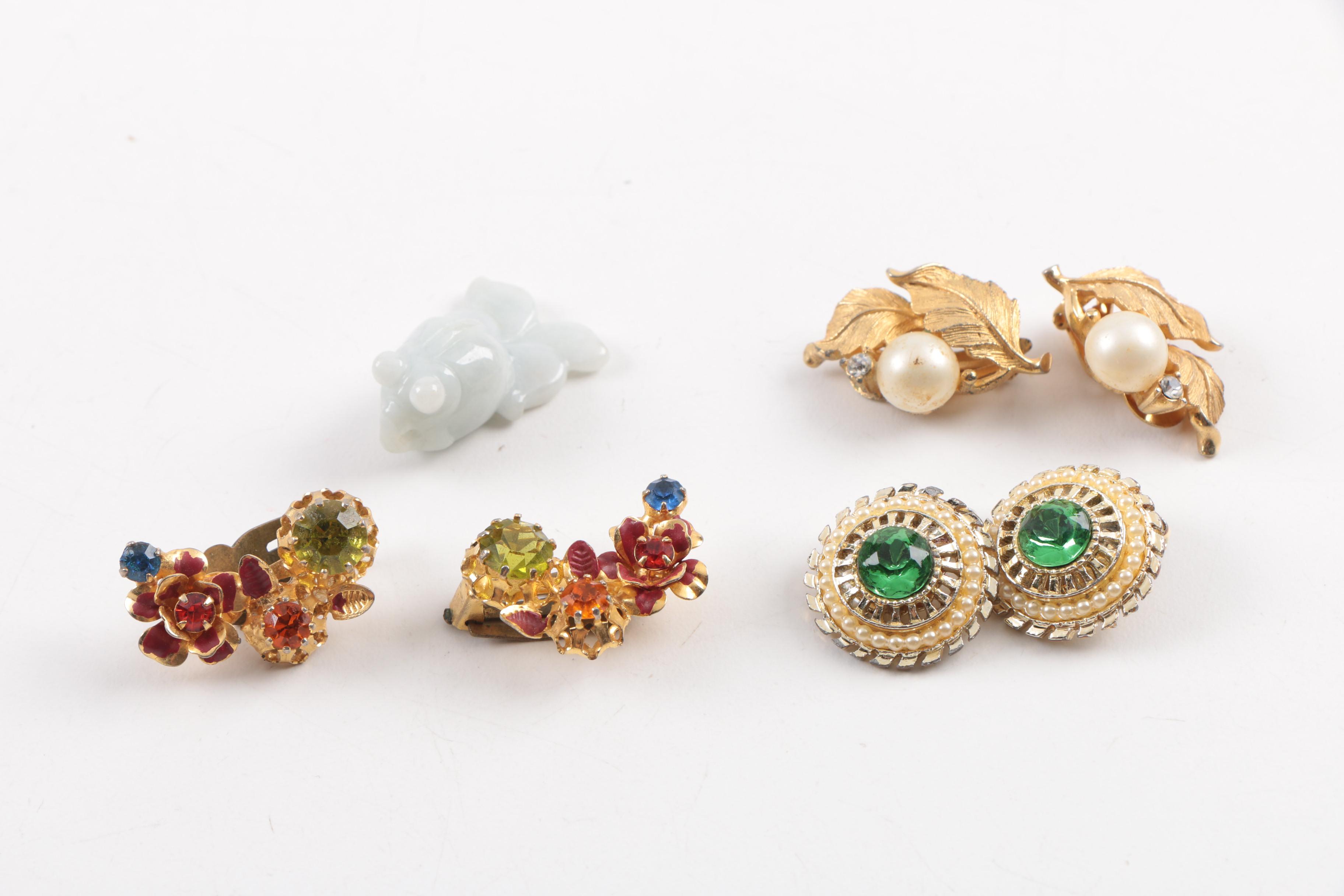 Assortment of Costume Jewelry Featuring Pearls and Gemstones