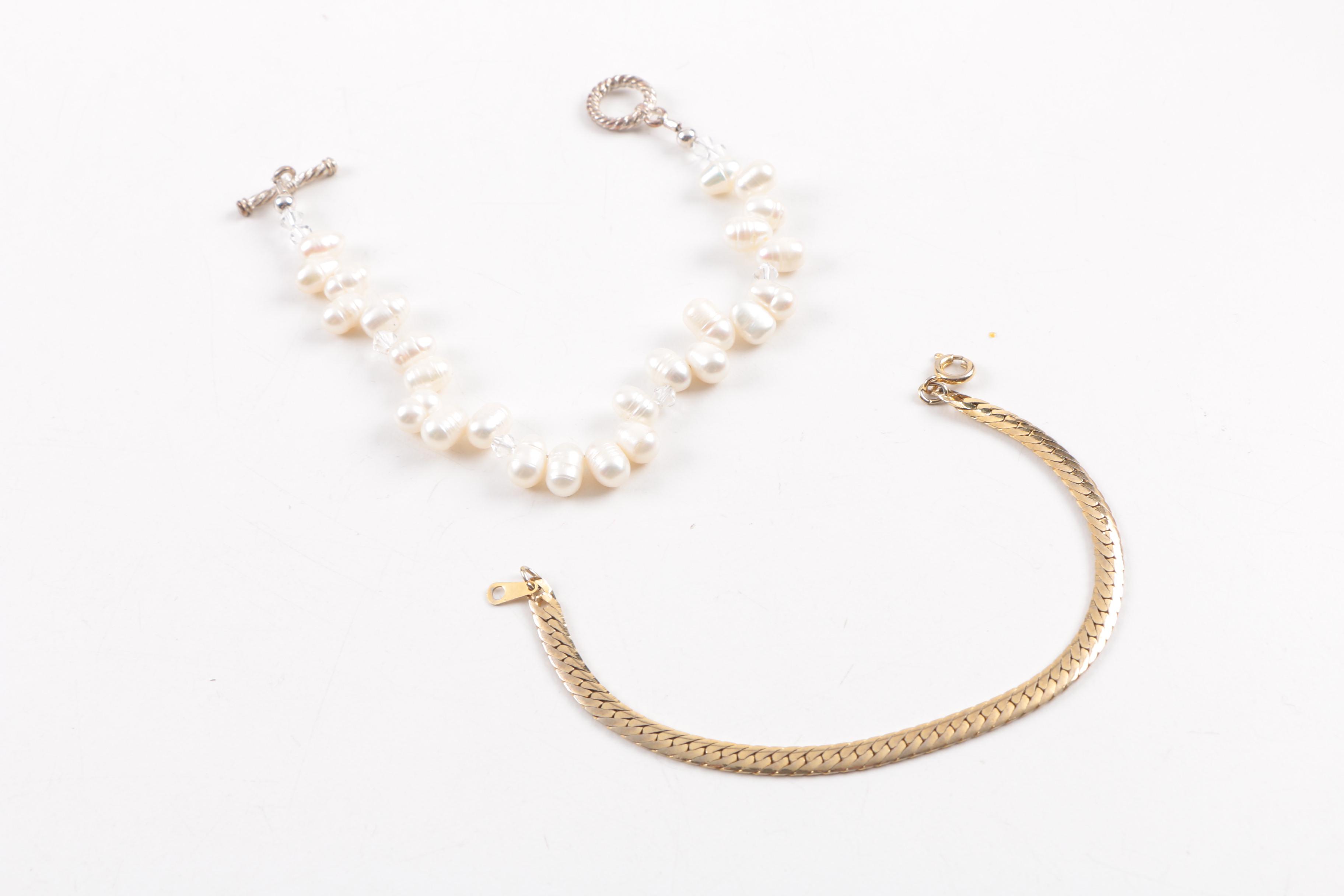 Assortment of Costume Jewelry Featuring Pearls and Gemstones