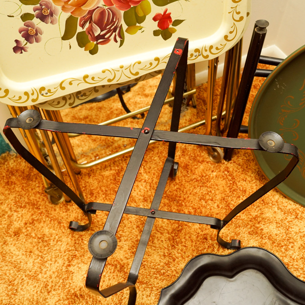 Vintage Metal Tray Tables