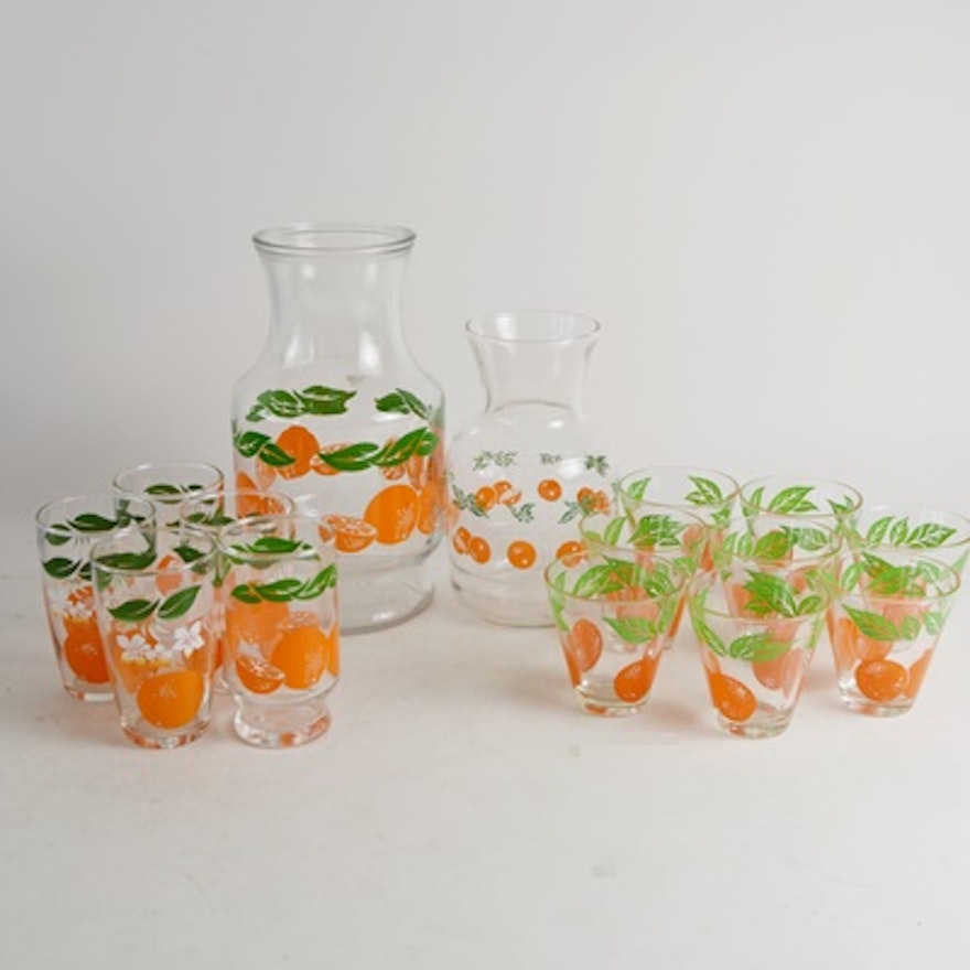 Miniature Pitcher and 2 Glasses of Orange Juice [AZT B0218]