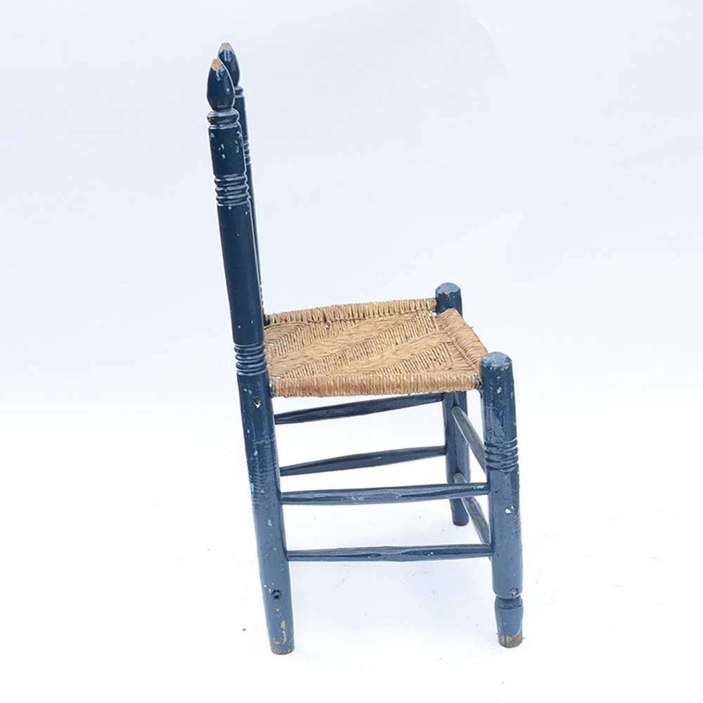 Pair of Rush Seat Side Chairs