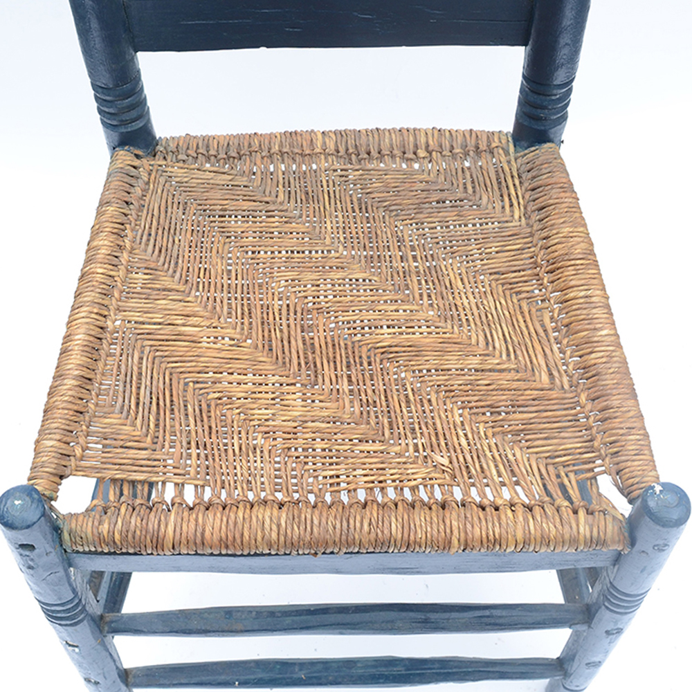 Pair of Rush Seat Side Chairs