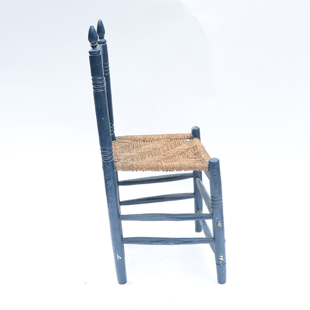 Pair of Rush Seat Side Chairs