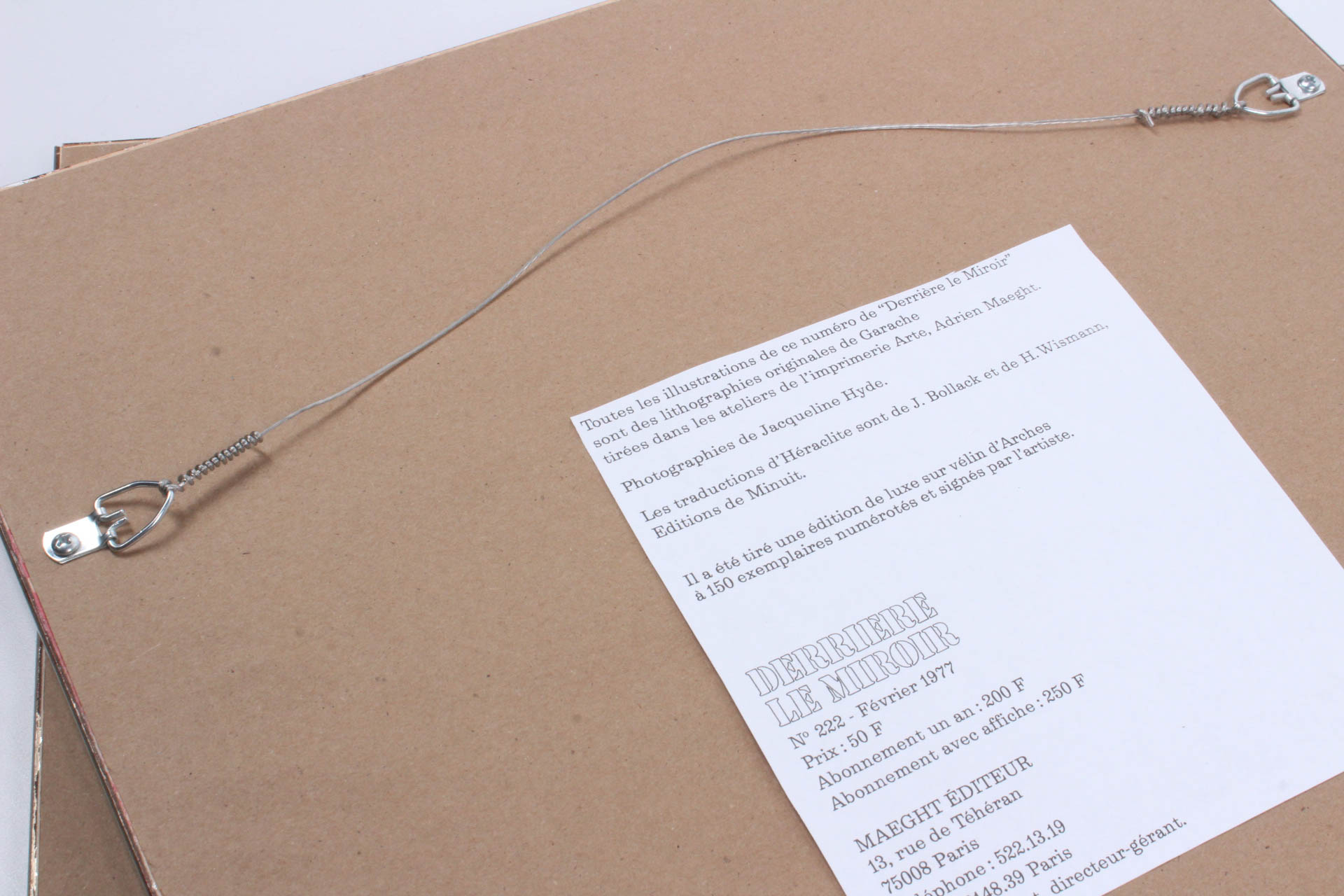 Two Claude Garache Bookplates from 1977 "Derrière le Miroir" No. 222