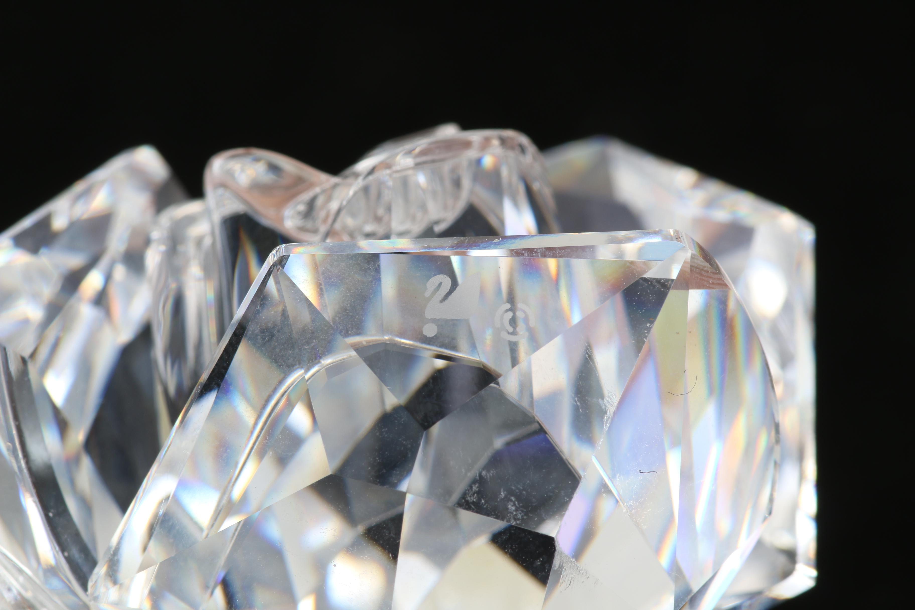 Swarovski Crystal Rose and Waterford Crystal Bell