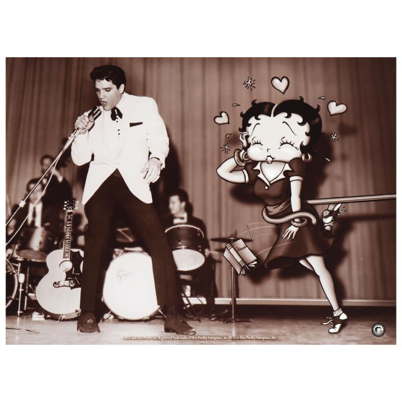Limited Edition Lithograph "Starstruck Betty (with Elvis)"