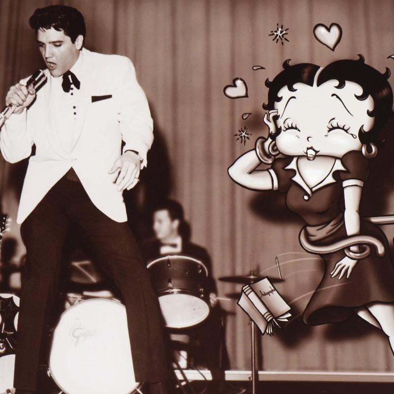 Limited Edition Lithograph "Starstruck Betty (with Elvis)"