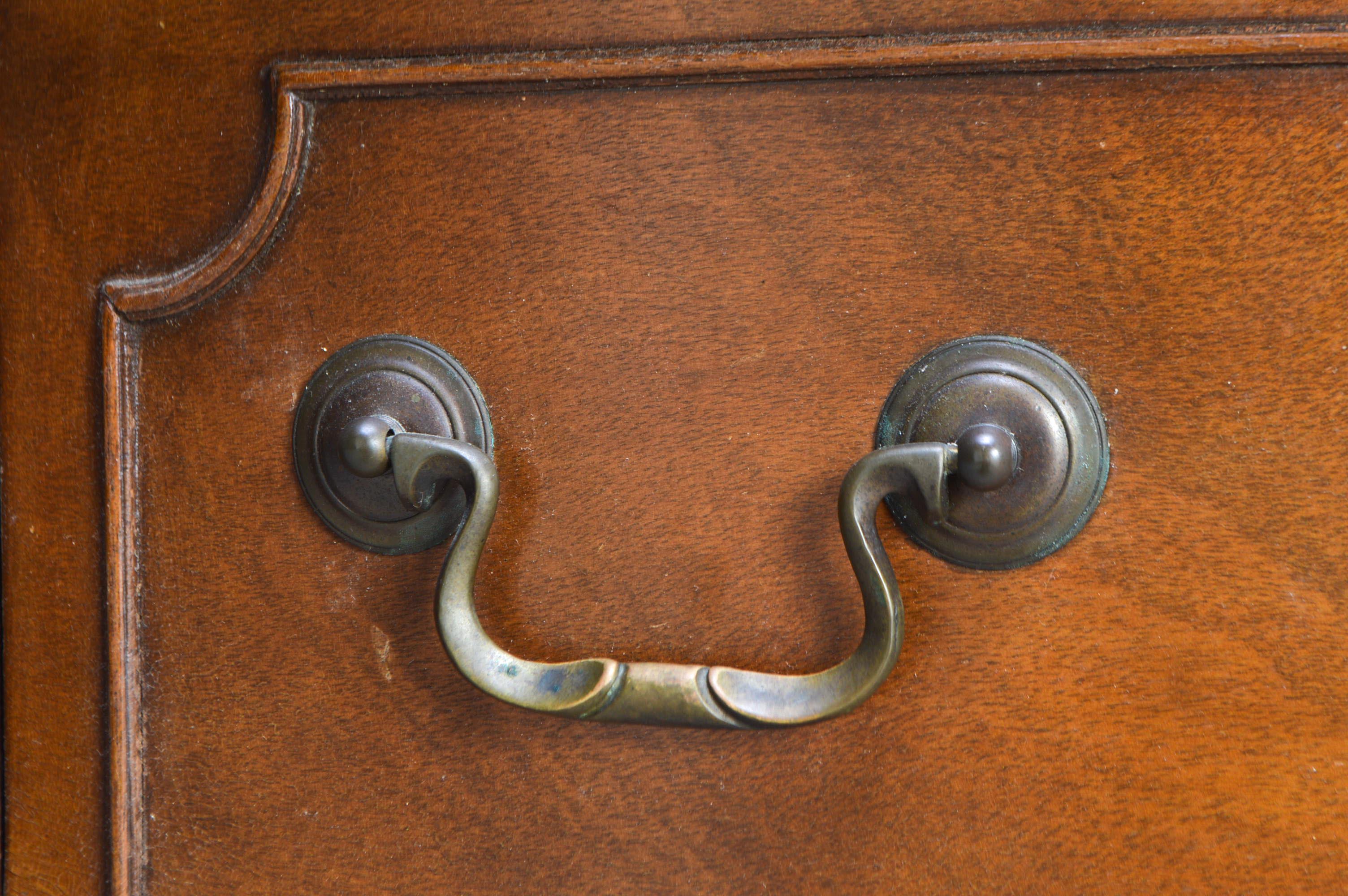 Vintage Federal Style Bowfront China Cabinet