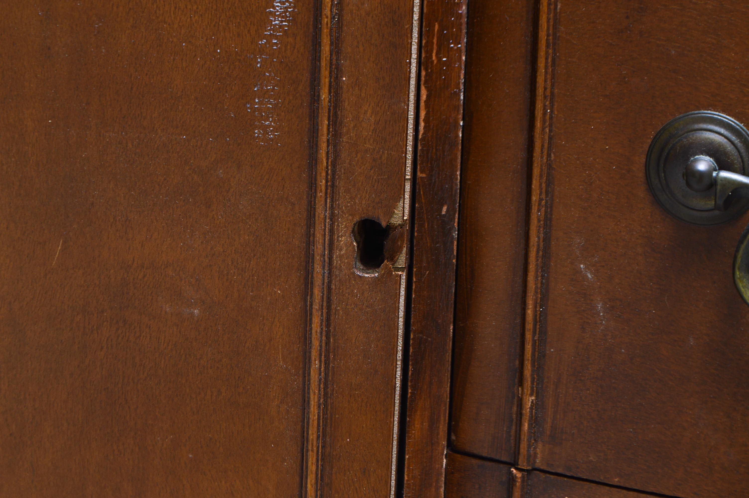 Vintage Federal Style Bowfront China Cabinet