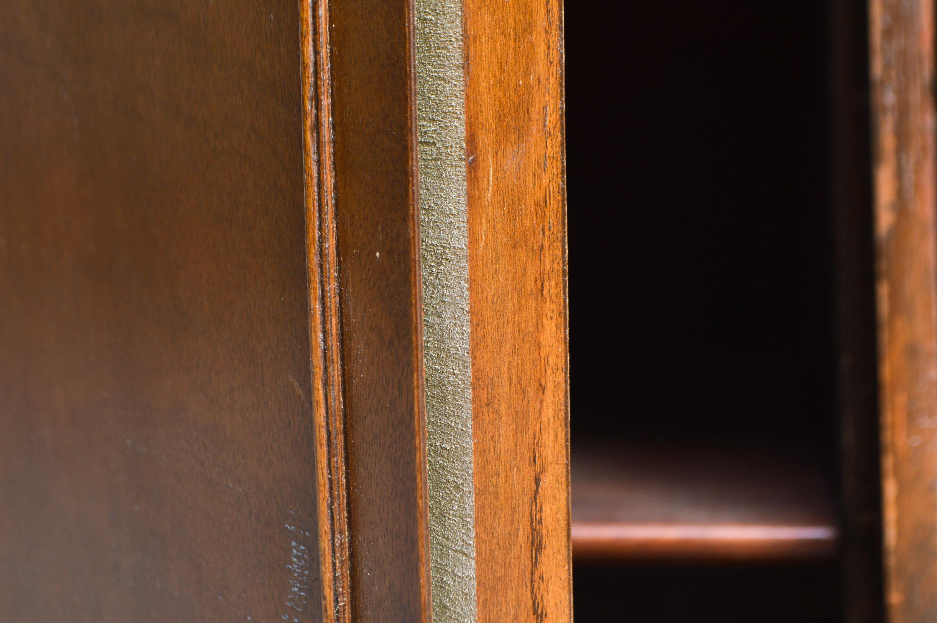 Vintage Federal Style Bowfront China Cabinet