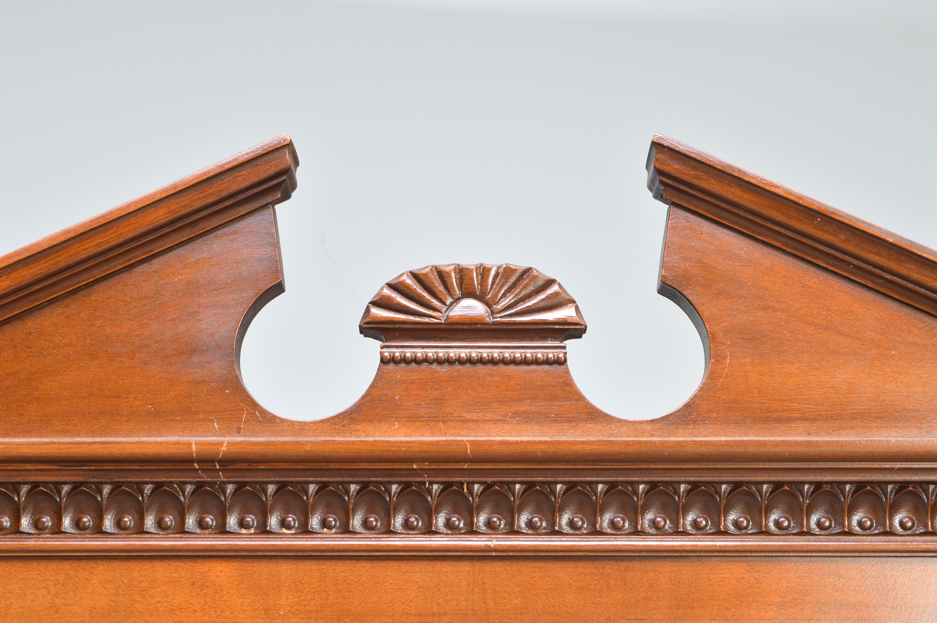 Vintage Federal Style Bowfront China Cabinet