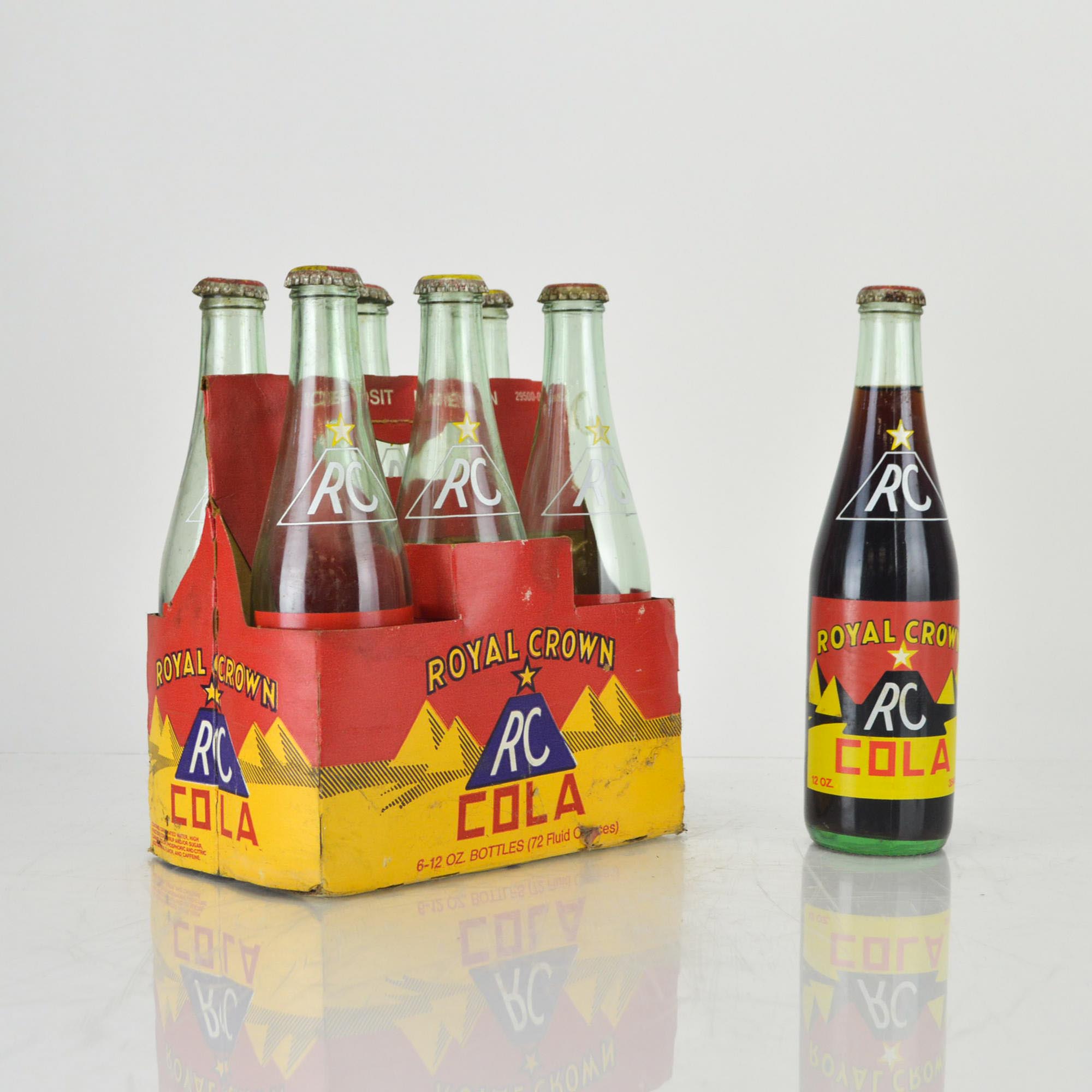 Royal Crown Cola Paper Carrier With Bottles