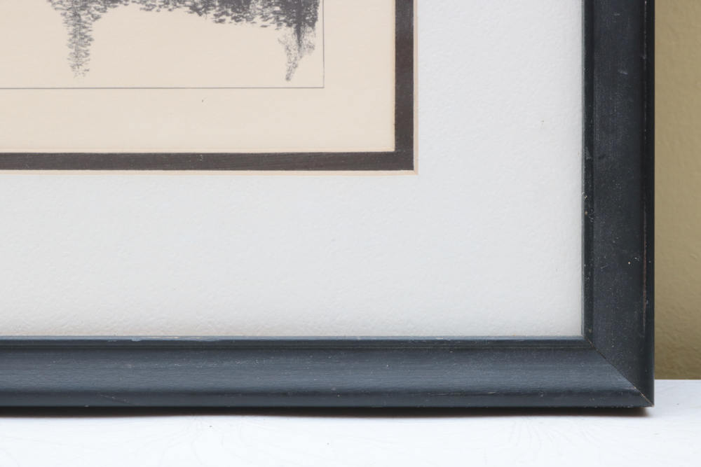 After Paul Sawyier Offset Lithograph "Covered Bridge"