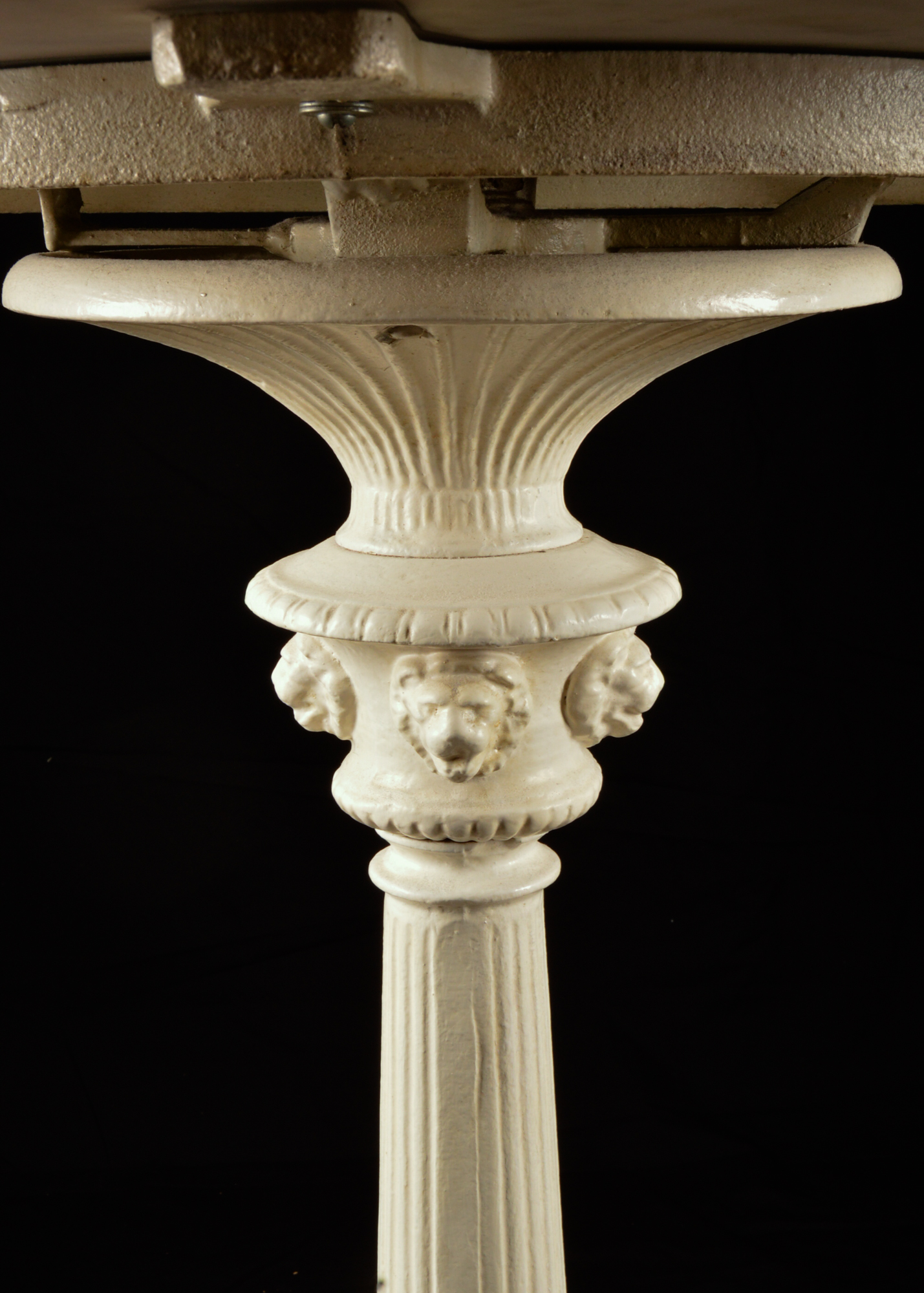 White Marble-Topped Pedestal Table