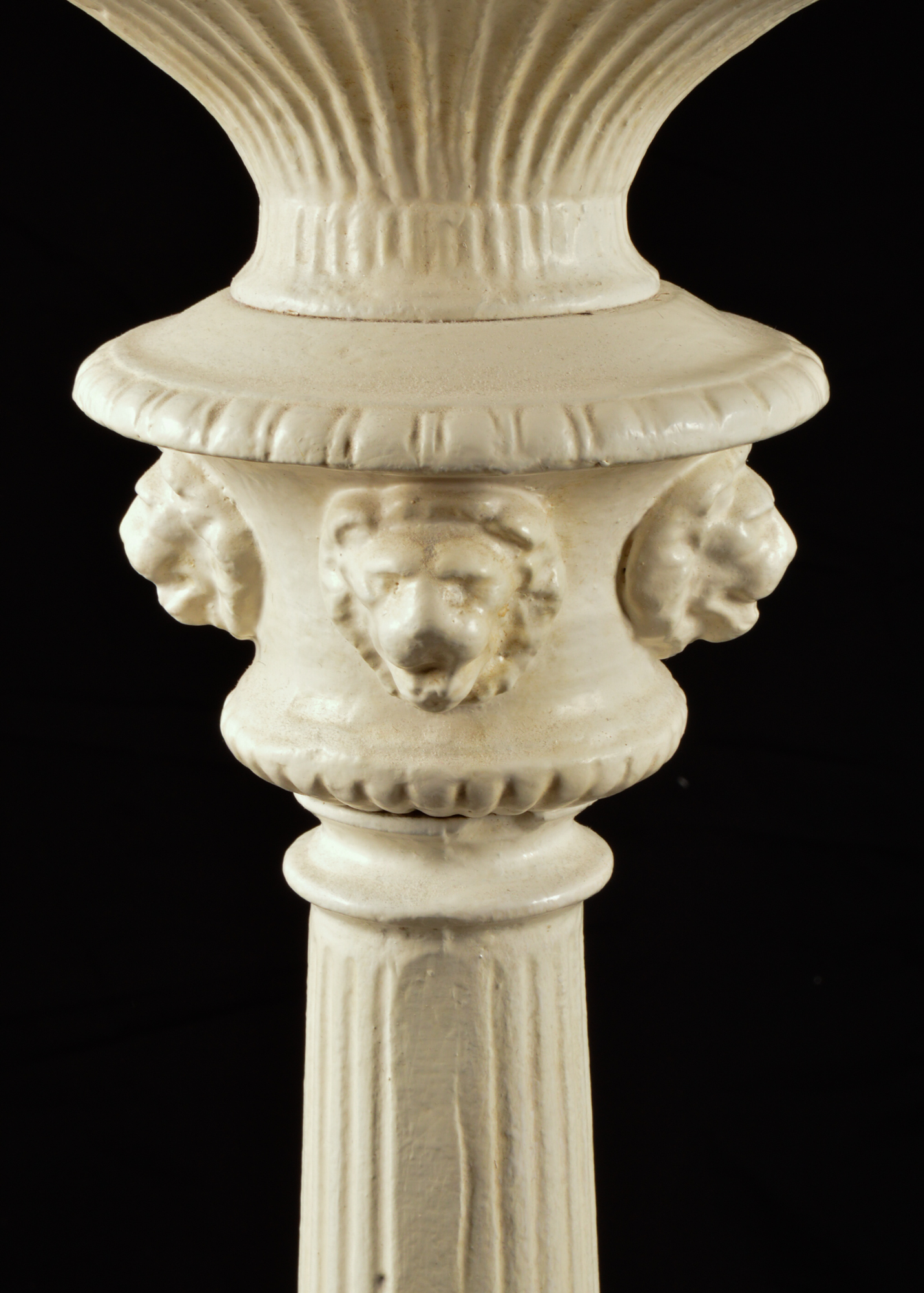 White Marble-Topped Pedestal Table