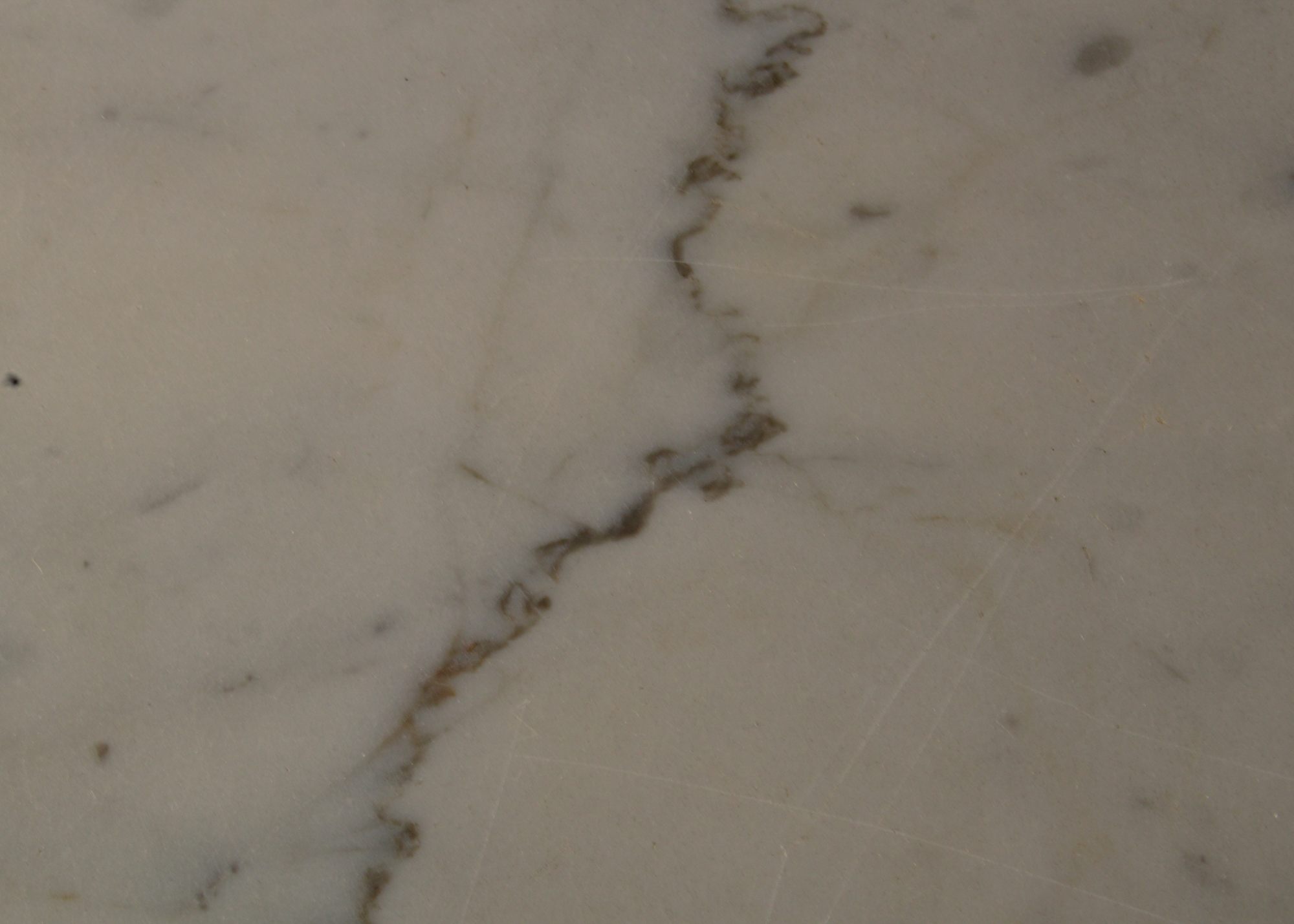 White Marble-Topped Pedestal Table