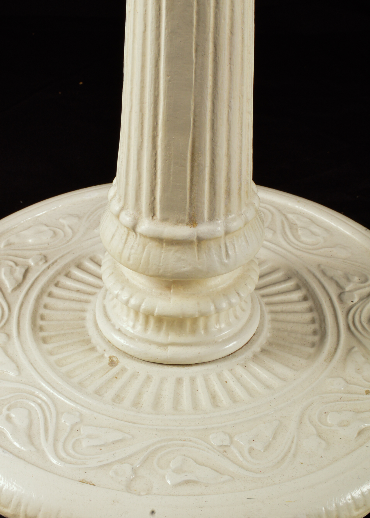 White Marble-Topped Pedestal Table