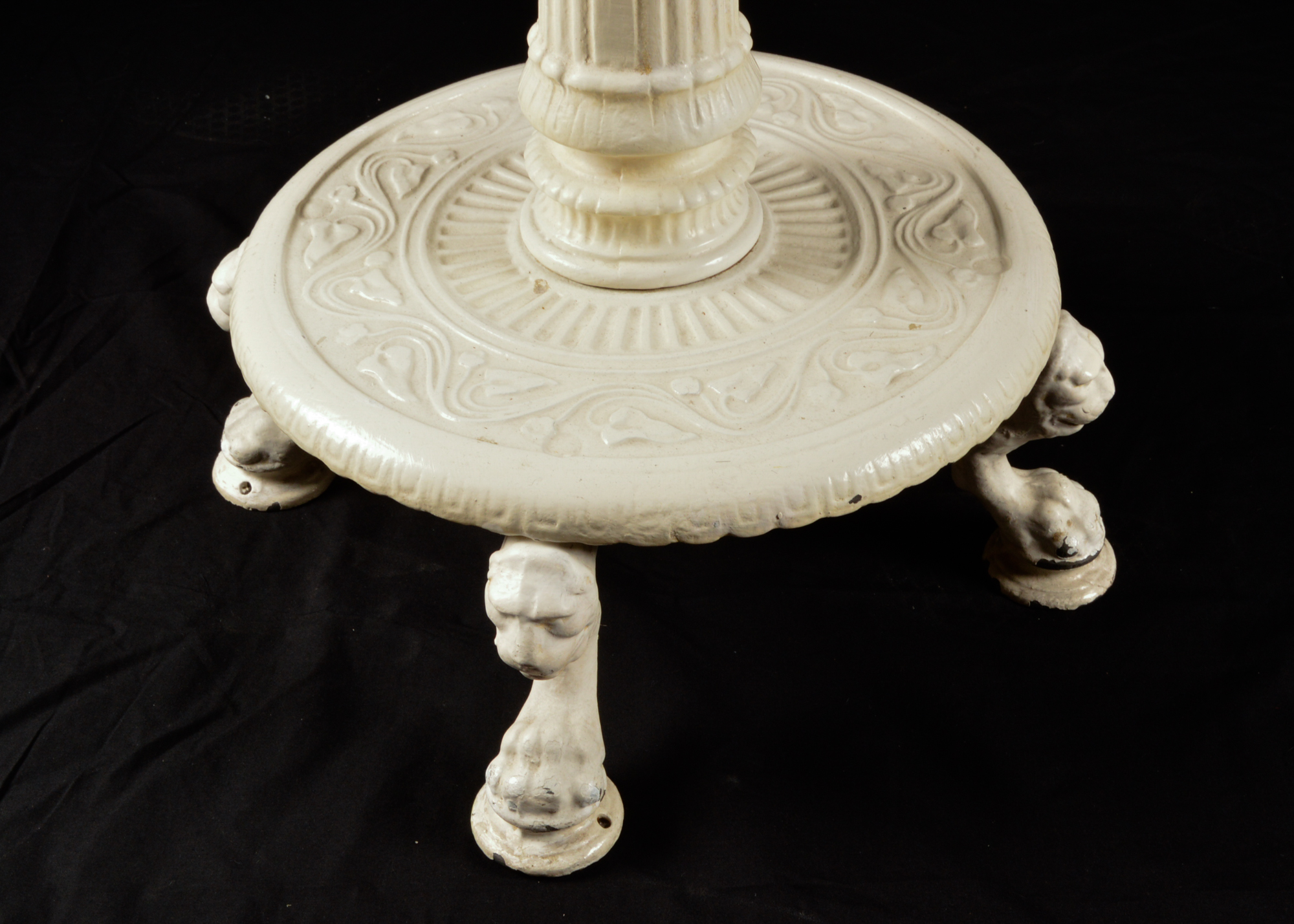 White Marble-Topped Pedestal Table
