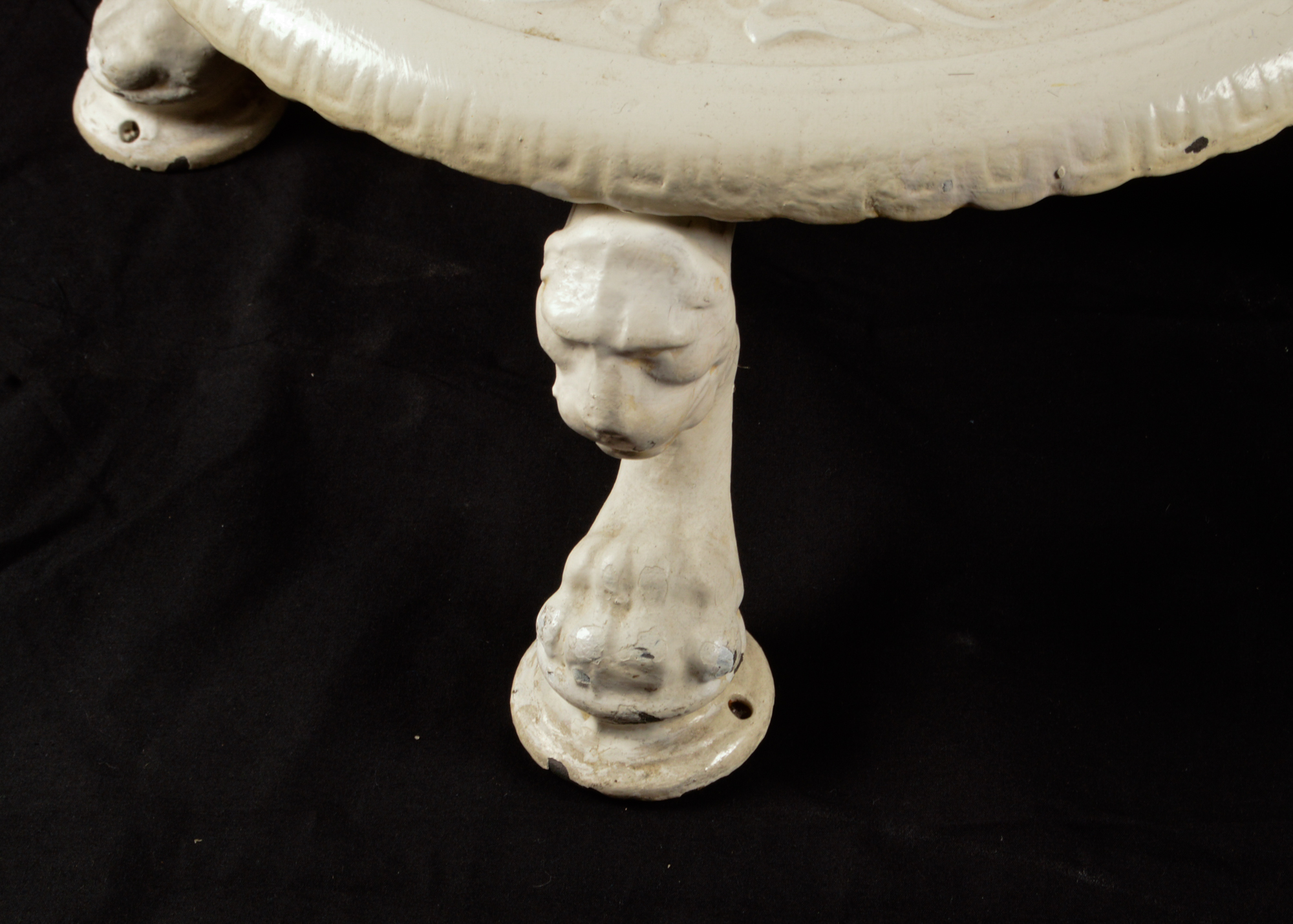 White Marble-Topped Pedestal Table