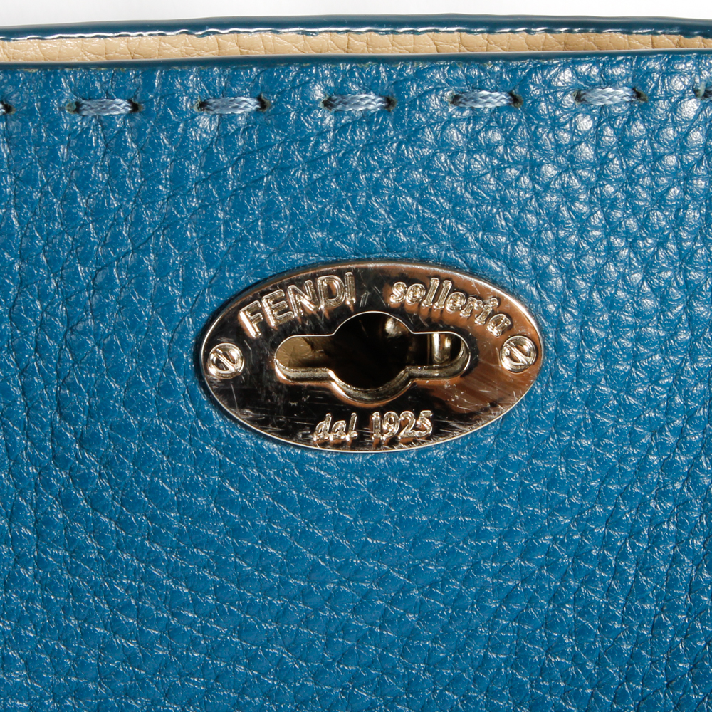 Fendi Blue Leather Tote