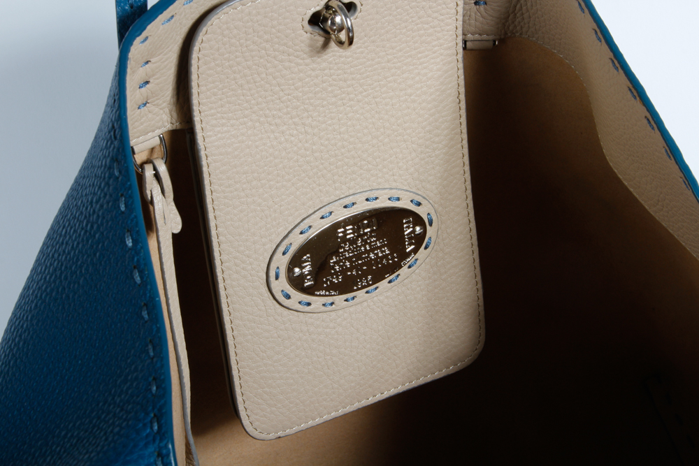 Fendi Blue Leather Tote
