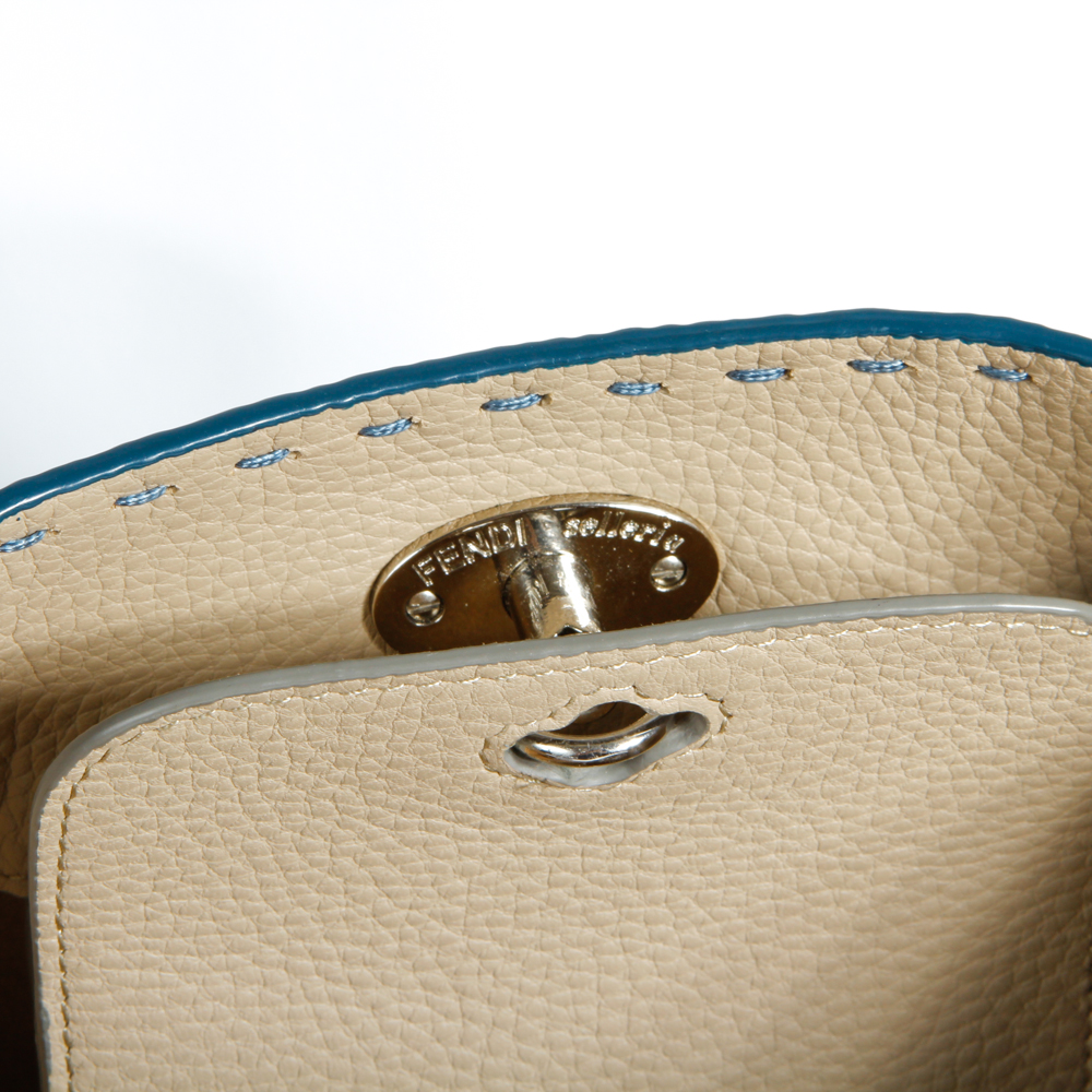 Fendi Blue Leather Tote