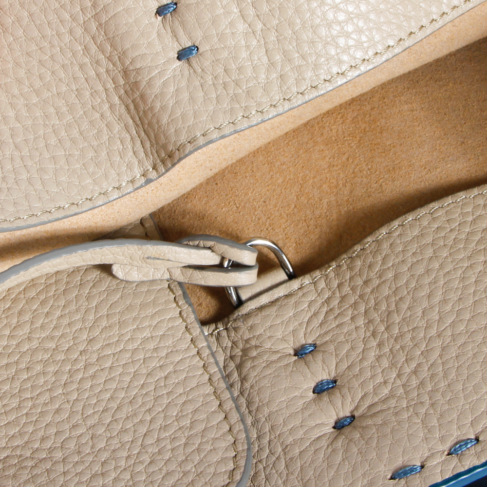 Fendi Blue Leather Tote
