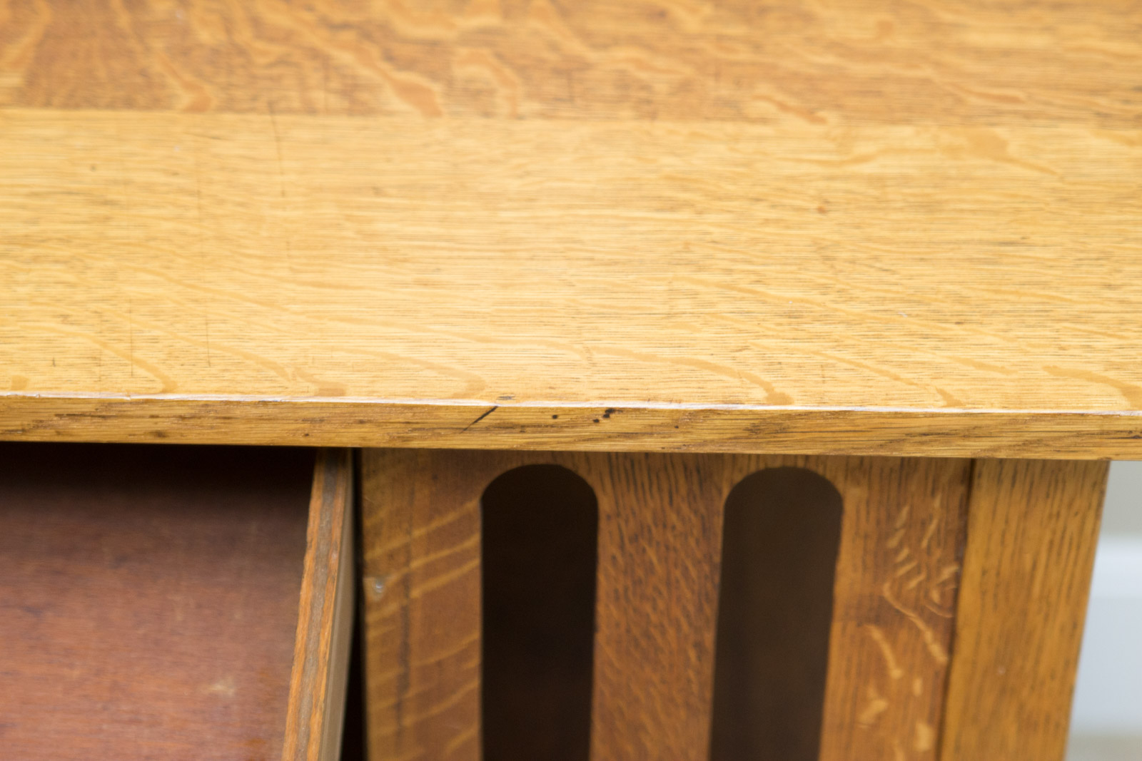 Mission Style Oak Desk With Chair
