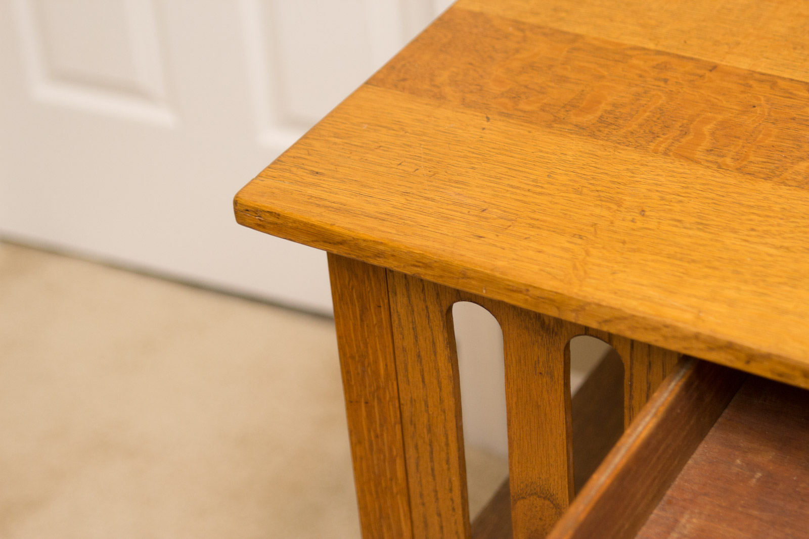 Mission Style Oak Desk With Chair
