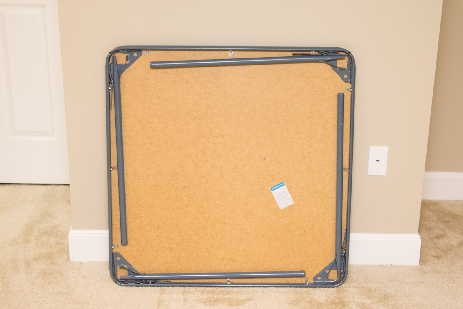 Samsonite Blue Metal Card Table With Folding Chairs