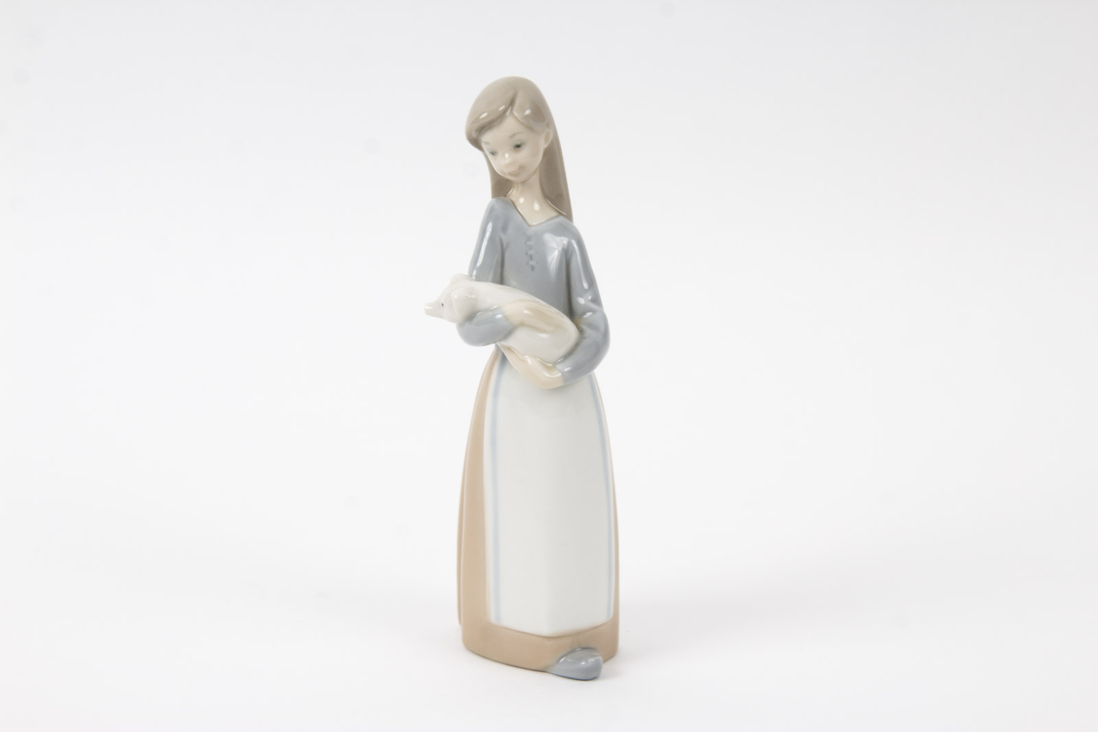 Lladro "Girl with Pig" Porcelain Figurine