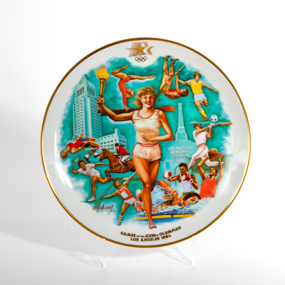 Hackett American 1984 Olympic Games Commemorative Plate