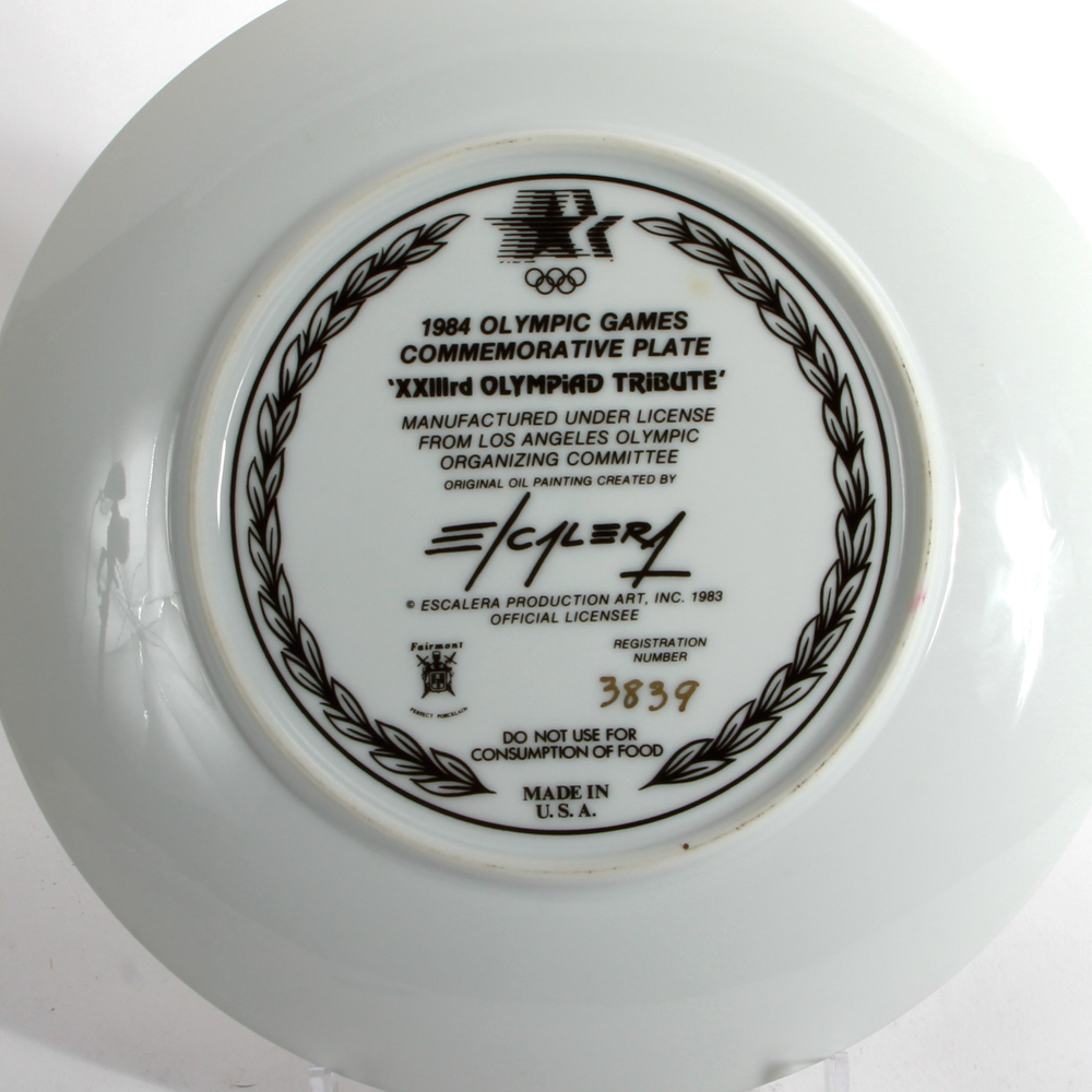 Hackett American 1984 Olympic Games Commemorative Plate
