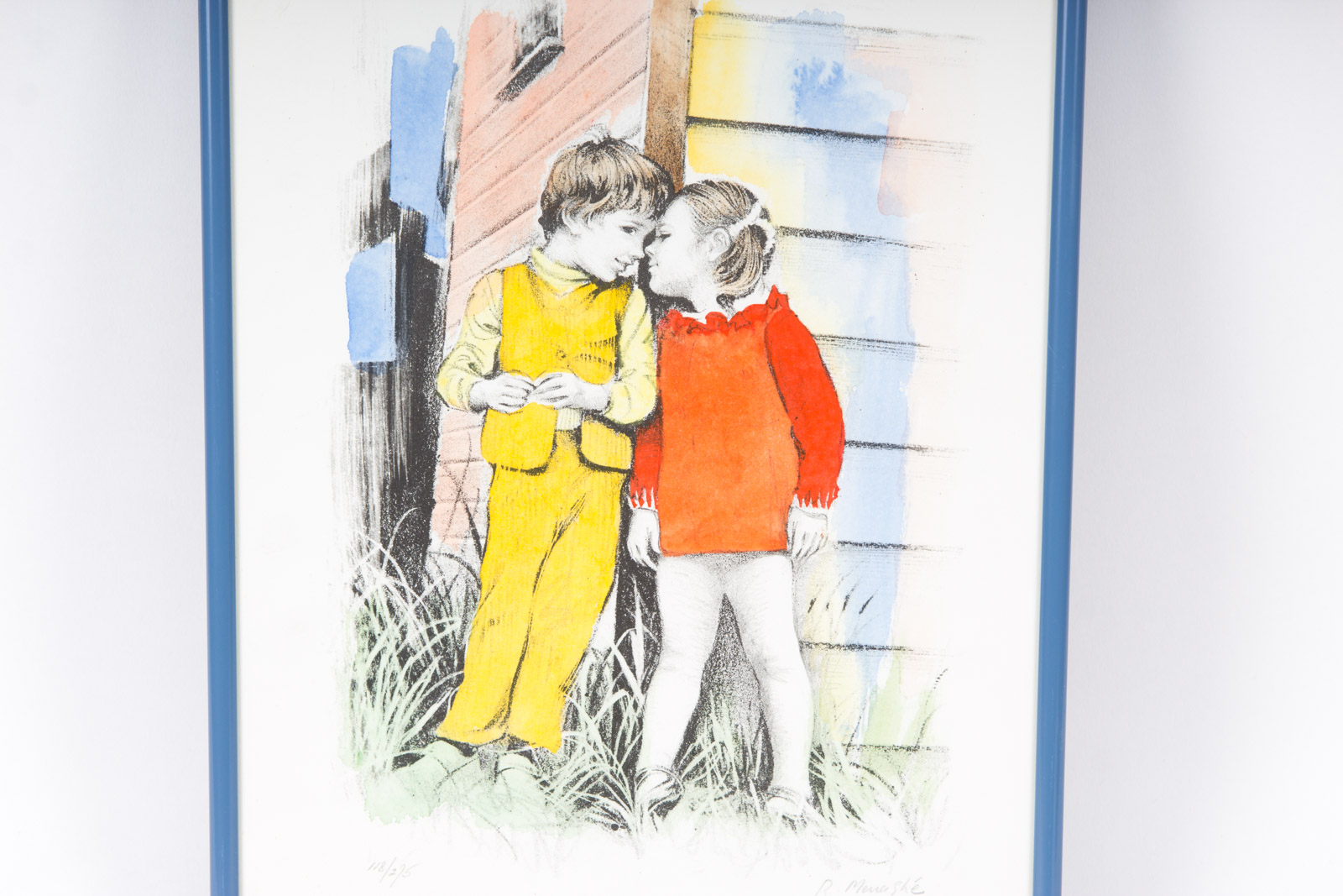 B. Menashe "Secrets" Signed Limited Edition Hand-Colored Lithograph