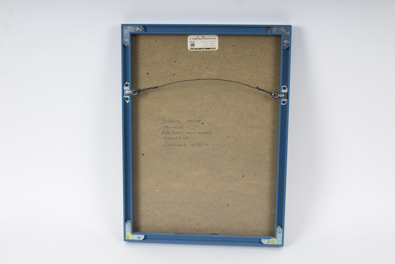 B. Menashe "Secrets" Signed Limited Edition Hand-Colored Lithograph