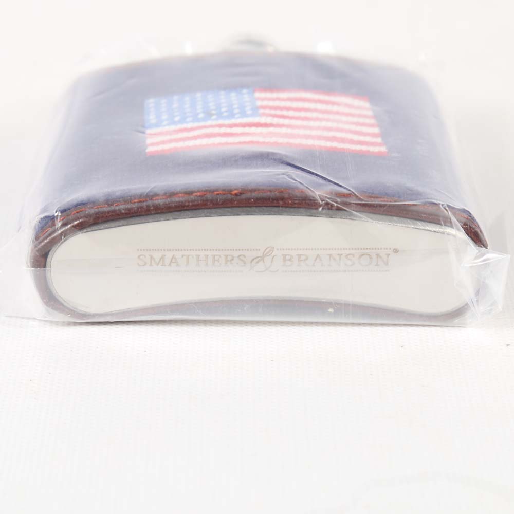 Smathers & Branson Needlepoint American Flag Flask