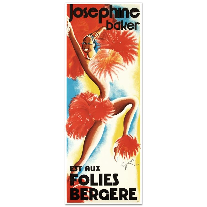 Hand Pulled Lithograph after Michel Gyarmathy's "Folies Bergere Josephine Baker"