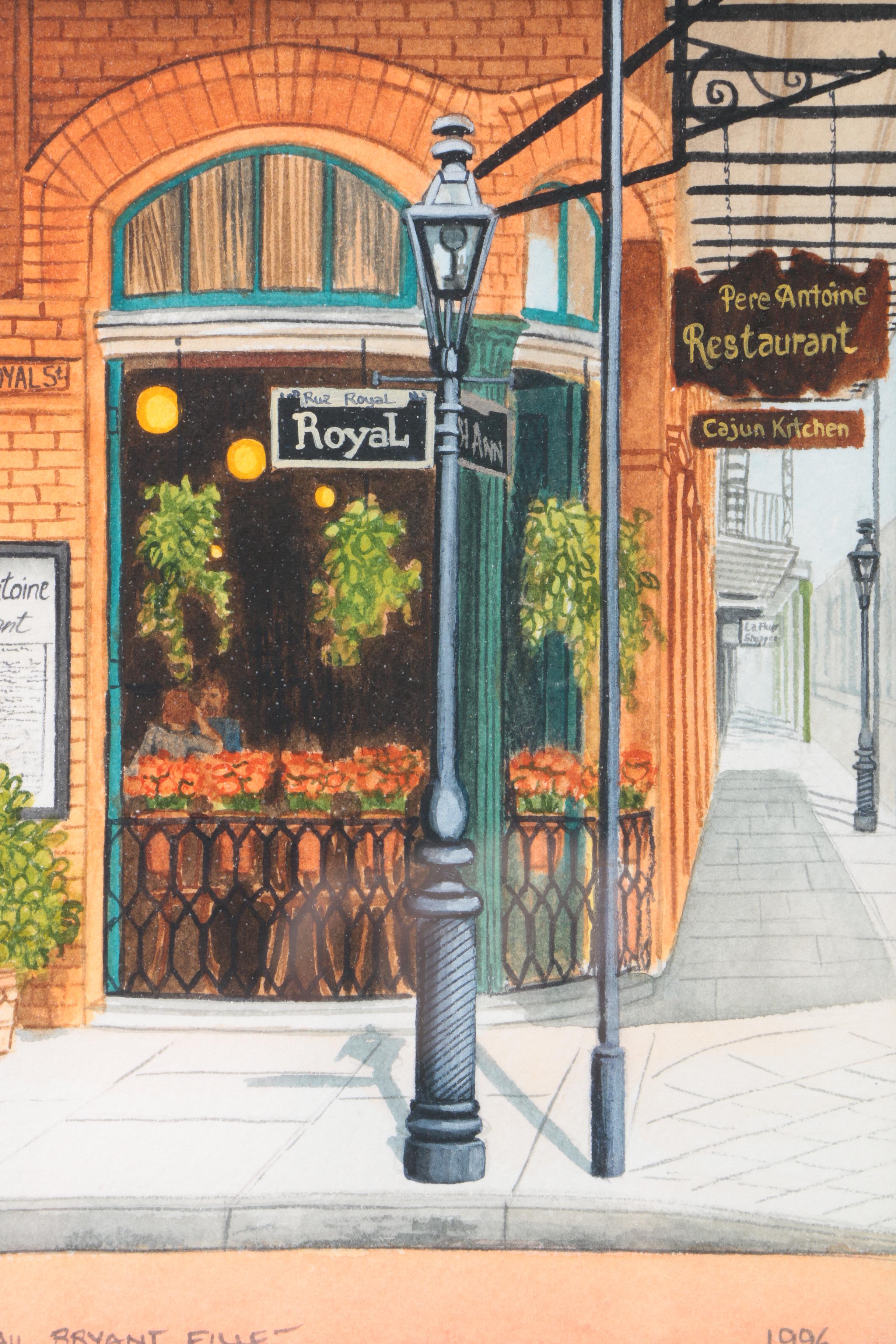 Signed Gail Bryant Fille Watercolor on Paper