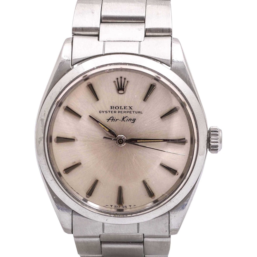 Vintage Rolex Air King Stainless Steel Wristwatch