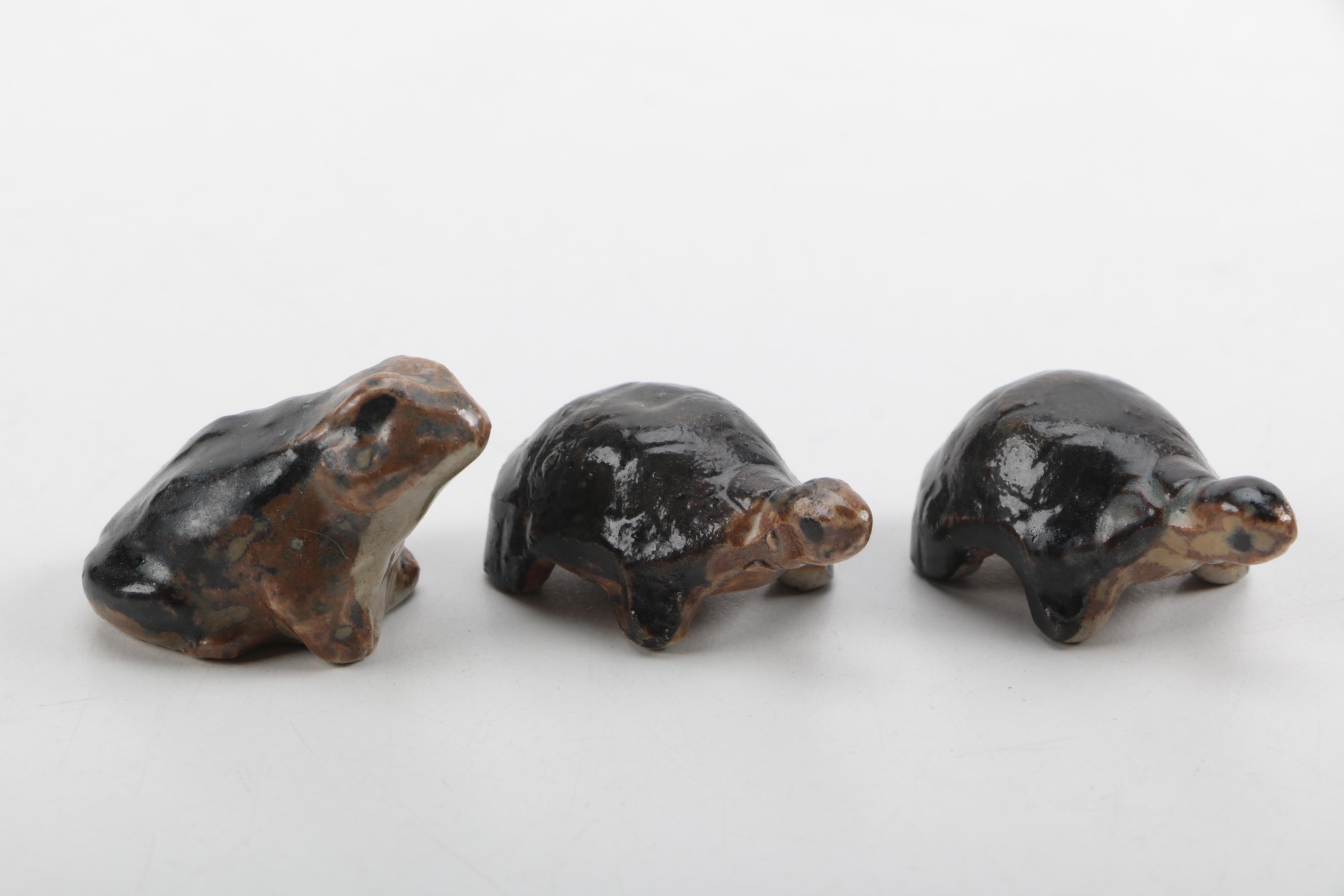 Frog and Turtle Figurines