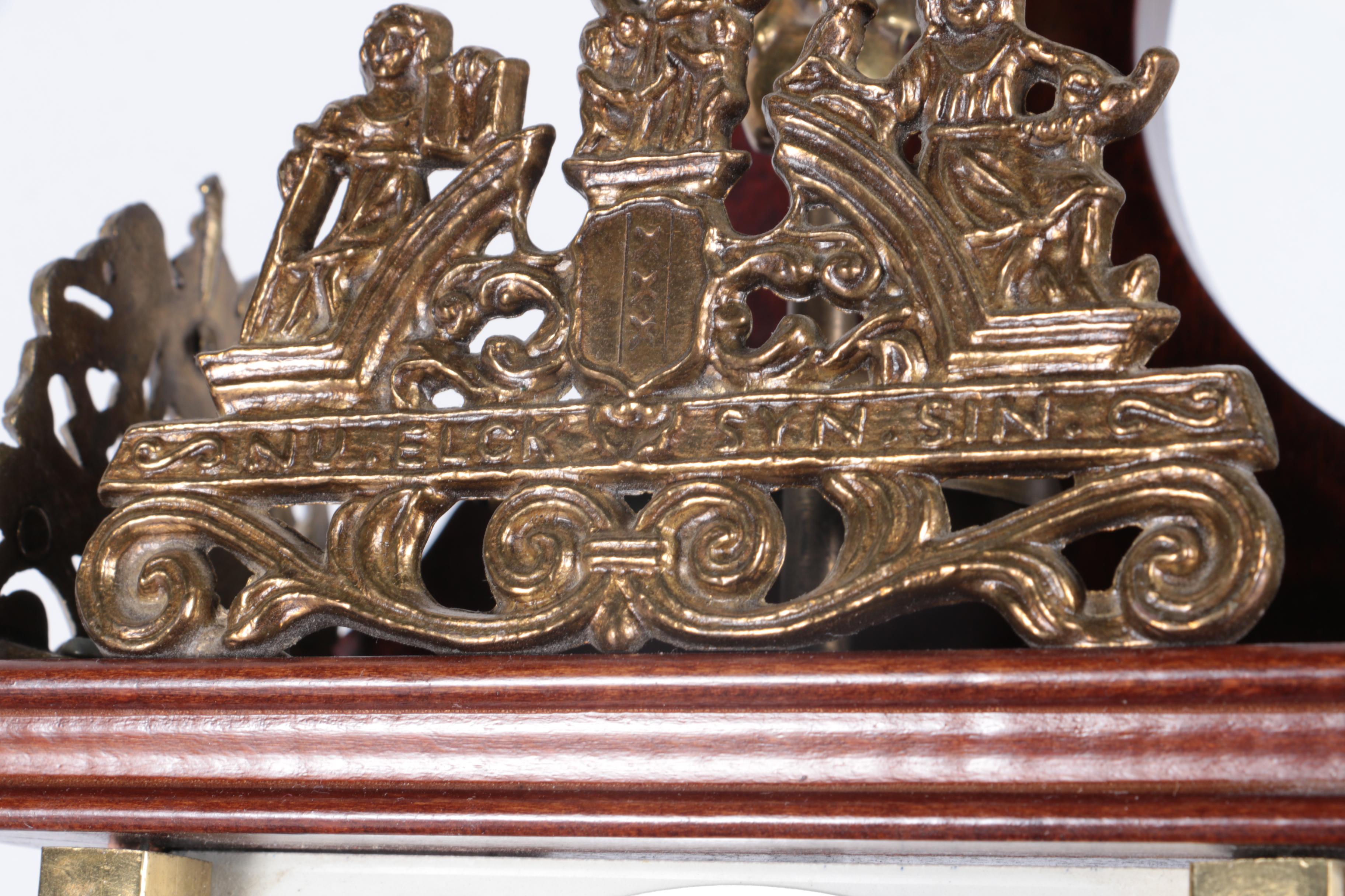 Vintage Dutch Zaandam Style "Nu Elck Syn-Sin" Wall Clock