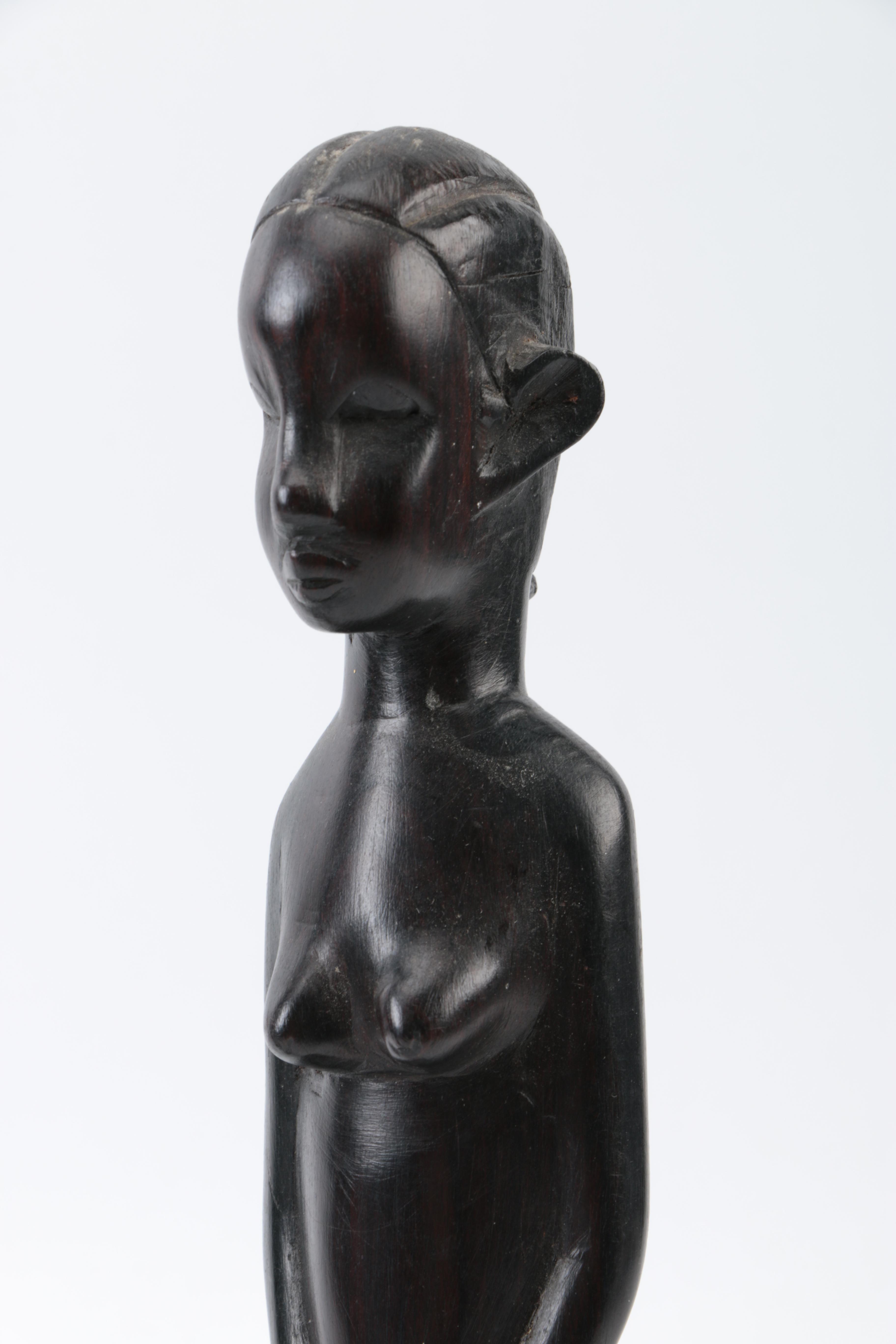 East African Carved Ebonized Wood Figures