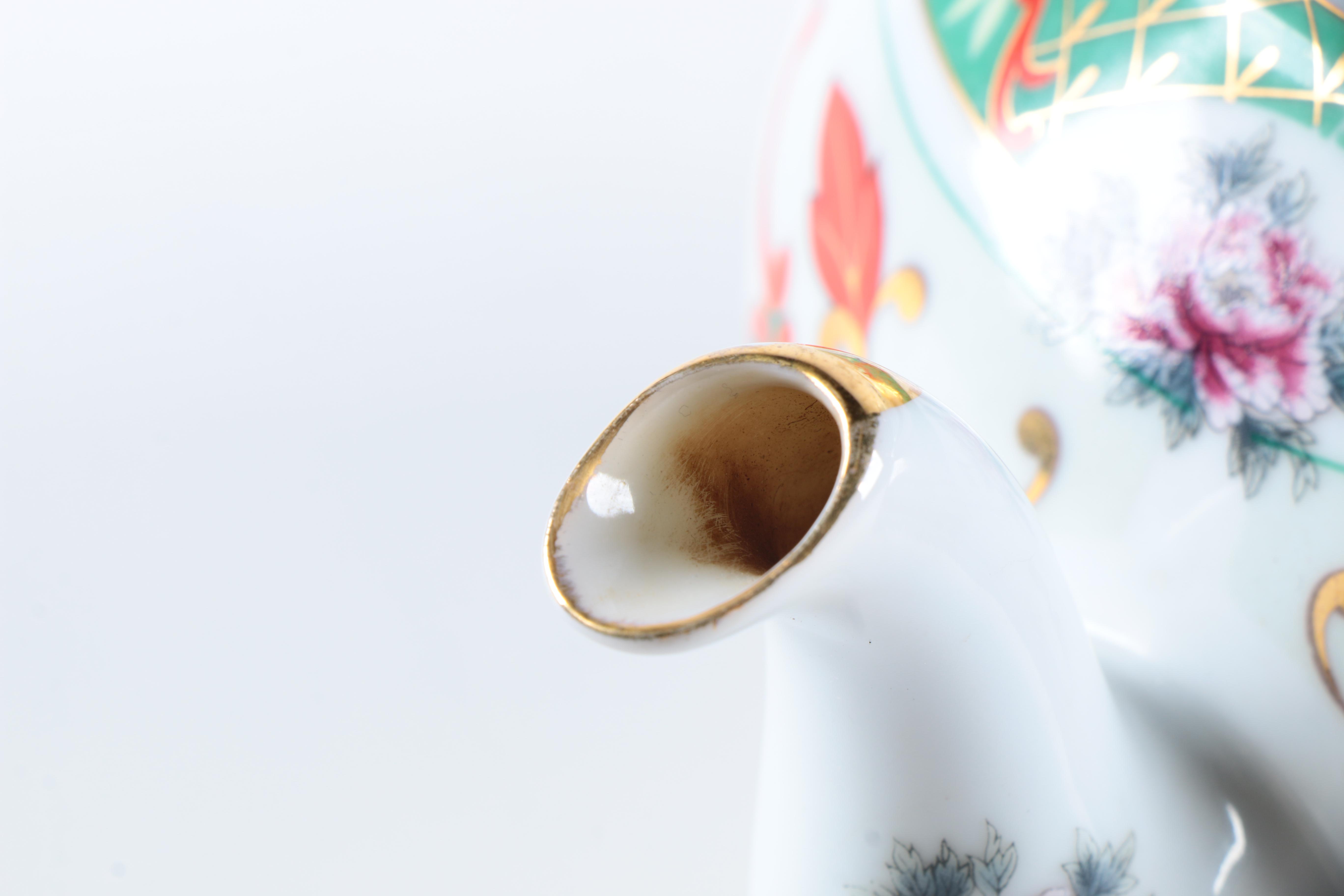 Chinese Porcelain Peacock Teapot