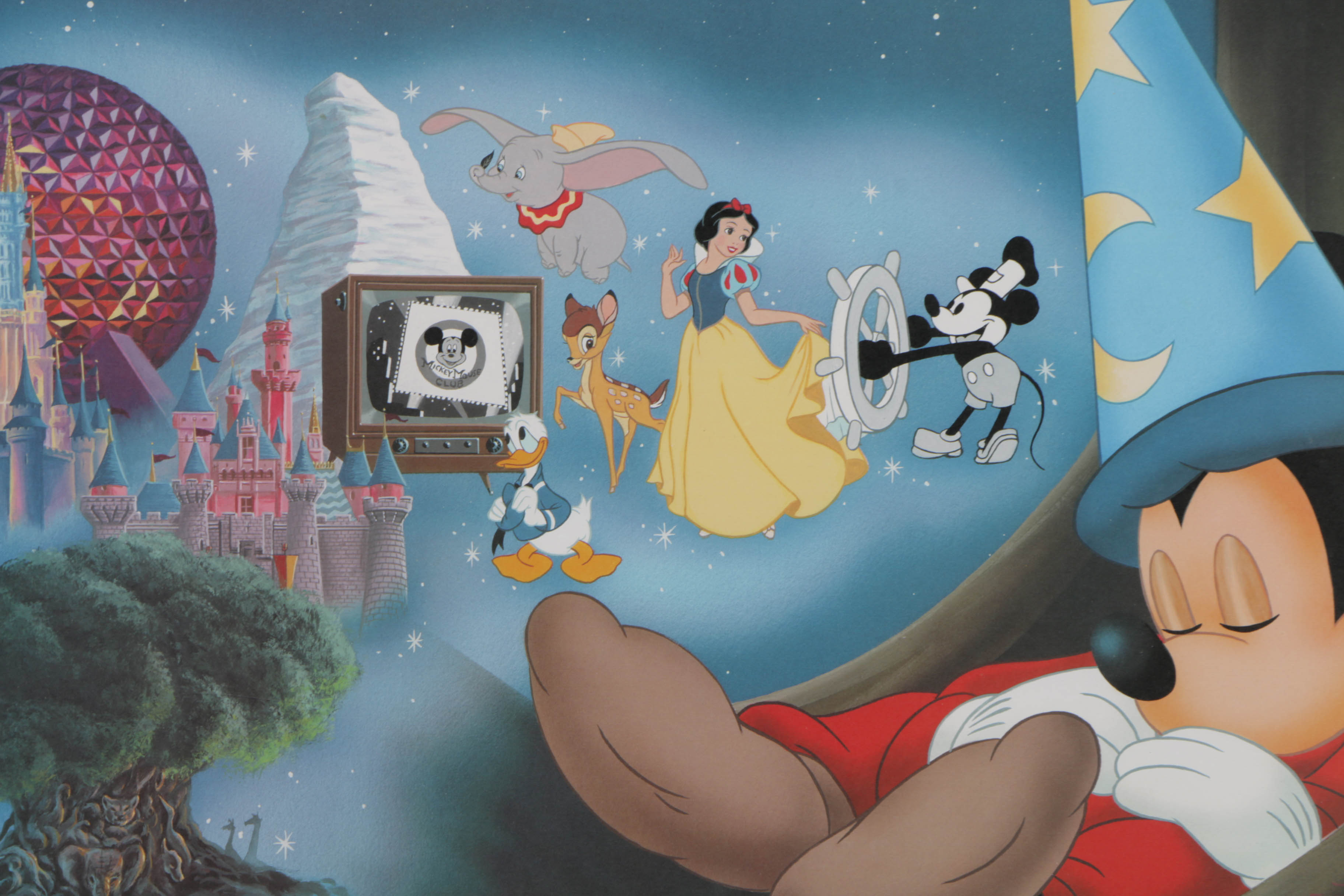 After Don Williams Offset Lithograph on Paper Disney Characters