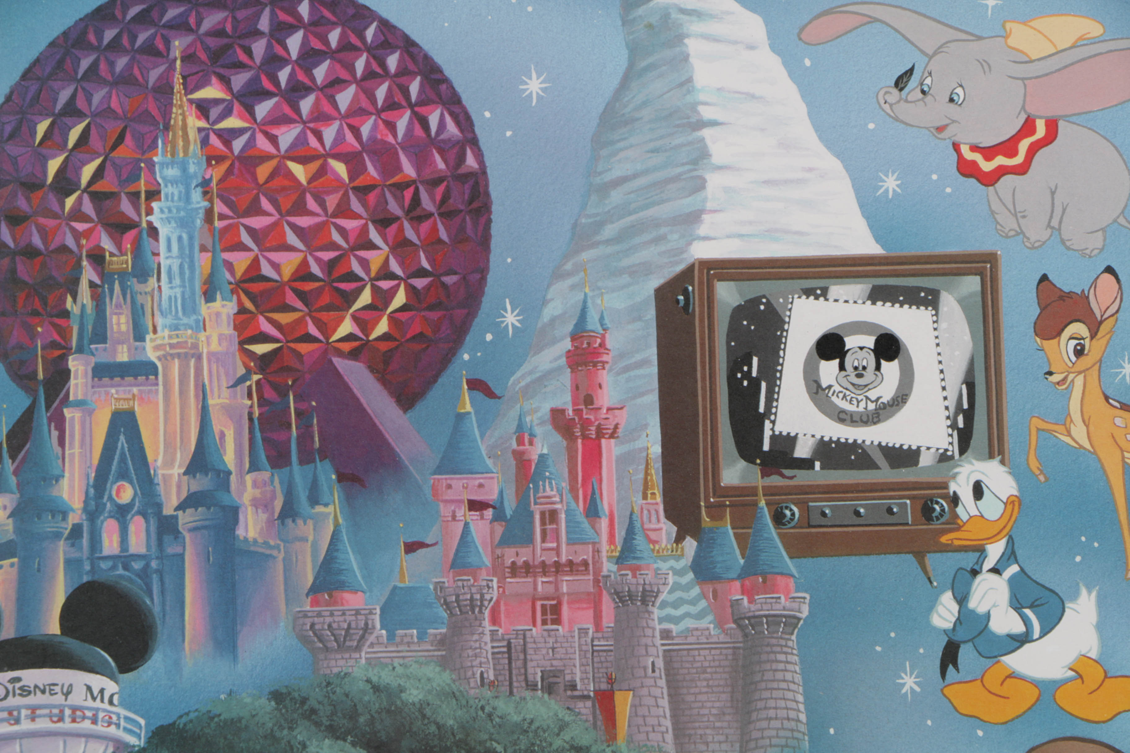 After Don Williams Offset Lithograph on Paper Disney Characters